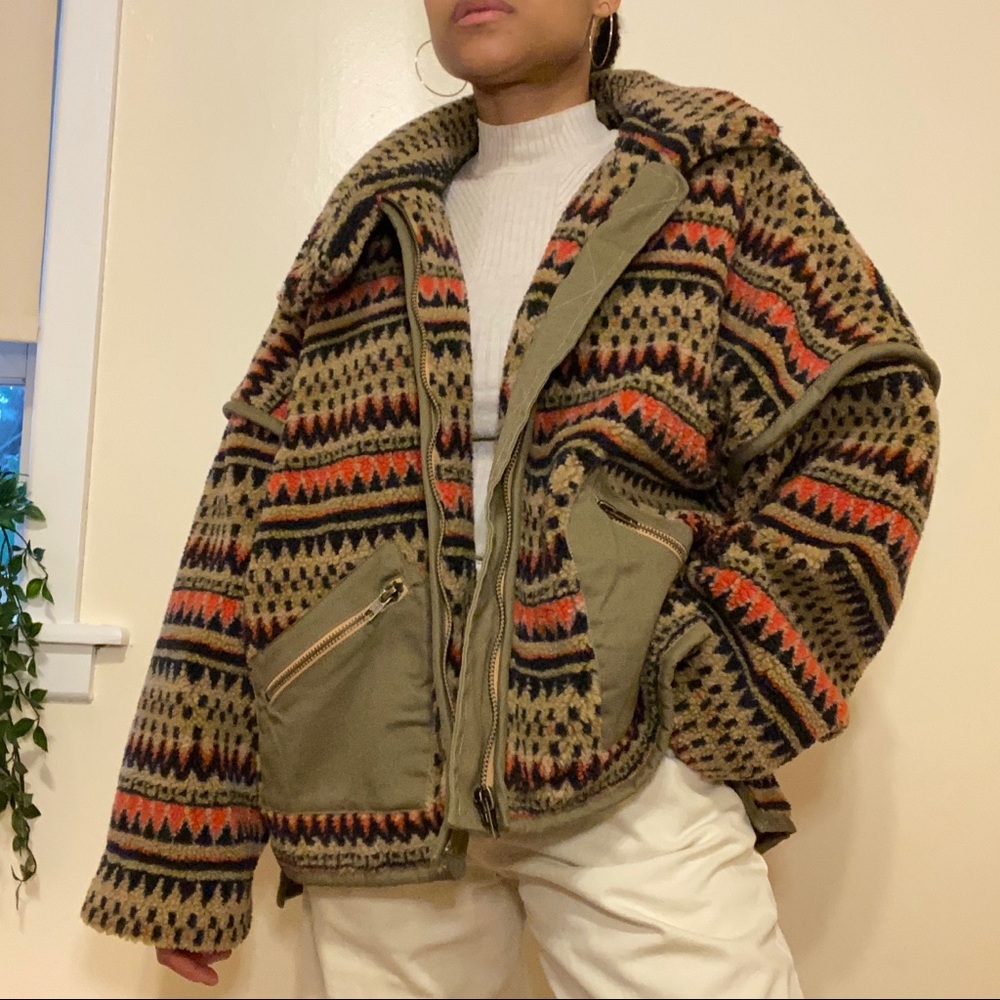 Free People Golden Hour Fleece Dolman Jacket